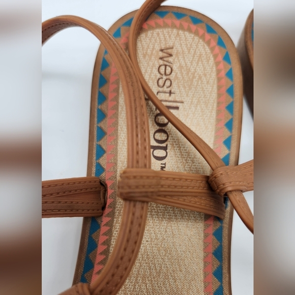 West Loop Grendene Southwest Desert Style Womens Sandals Sling Back Sz 10 - Picture 5 of 7